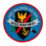 USS Waldron DD-699 Ship Patch