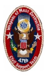 47th Civil Support Team Weapons of Mass Destruction Patch