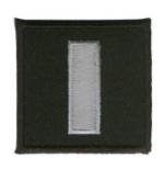 Embroidered Rank Silver on Black Lieutenant Patch (Pair)