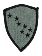 Alaska National Guard Headquarters Patch Foliage Green (Velcro Backed)