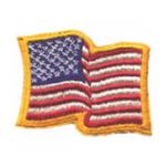 American Flag Patch (Wavy Gold Border)