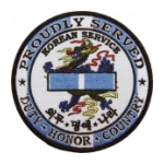 Korean Service (Proudly Served ) Patch