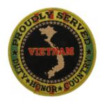 Proudly Served Vietnam War Veteran Black Patch