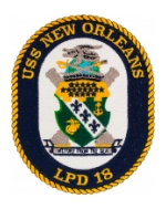 USS New Orleans LPD-18 Ship Patch