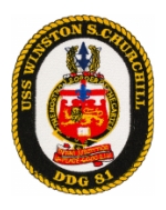 USS Winston Churchill DDG-81 Ship Patch