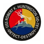 USS Robert K. Huntington DD-781 Ship Patch