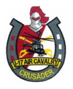 1/17 Air Cavalry Regiment Crusader Patch