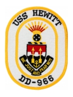 USS Hewitt DD-966 Ship Patch