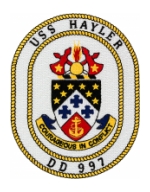USS Hayler DD-997 Ship Patch