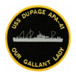 USS Dupage APA-41 Ship Patch