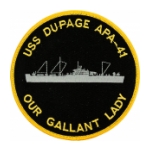 USS Dupage APA-41 Ship Patch