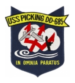 USS Picking DD-685 Ship Patch
