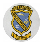 USS Badger DE-1071 Ship Patch