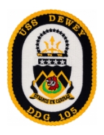USS Dewey DDG-105 Ship Patch