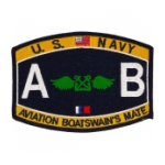 USN RATE AB Aviation Boatswains Mate Patch