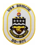 USS Briscoe DD-977 Ship Patch