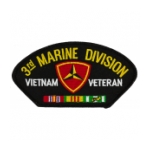 3rd Marine Division Vietnam Veteran with Ribbons Patch