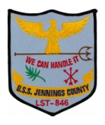 USS Jennings County LST-846 Ship Patch