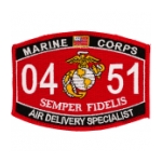 USMC MOS 0451 Air Delivery Specialist Patch