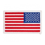 American Flag White Border Reversed Patch