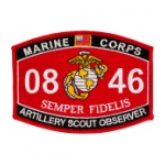 USMC MOS 0846 Artillery Scout Observer Patch