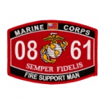 USMC MOS 0861 Fire Support Man Patch