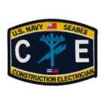USN RATE Seabee CE Construction Electrician Patch