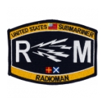 USN RATE Submariner RM Radioman Patch