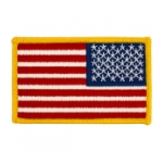 American Flag Gold Border Reversed Patch