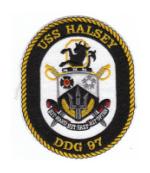 USS Halsey DDG-97 Ship Patch
