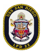 USS San Diego LPD-22 Ship Patch