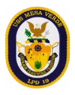 USS Mesa Verde LPD-19 Ship Patch