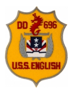 USS English DD-696 Ship Patch