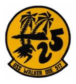 USS Walker DDE-517 Ship Patch