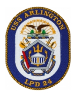 USS Arlington LPD-24 Ship Patch