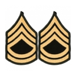 Army Sergeant First Class Chevron (Gold / Green) (Female)