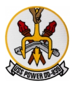 USS Power DD-839 Ship Patch