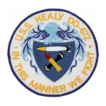 USS Healy DD-672 Ship Patch