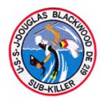 USS J. Douglas Blackwood DE-219 Ship Patch