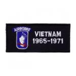 173rd Airborne Infantry Brigade Vietnam Patch w/ Dates