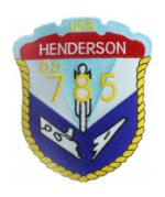 USS Henderson DD-785 Ship Patch
