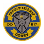 USS Corry DD-817 Ship Patch