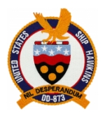 USS Hawkins DD-873 Ship Patch