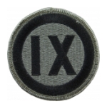 9th Corps Patch Foliage Green (Velcro Backed)