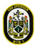 USS Avenger MCM-1 Ship Patch