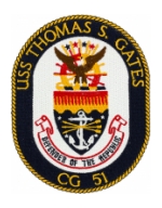 USS Thomas S. Gates CG-51 Ship Patch