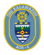 USS Kalamazoo AOR-6 Ship Patch