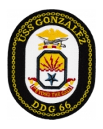 USS Gonzalez DDG-66 Ship Patch