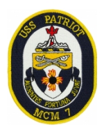 USS Patriot MCM-7 Ship Patch