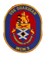 USS Guardian MCM-5 Ship Patch